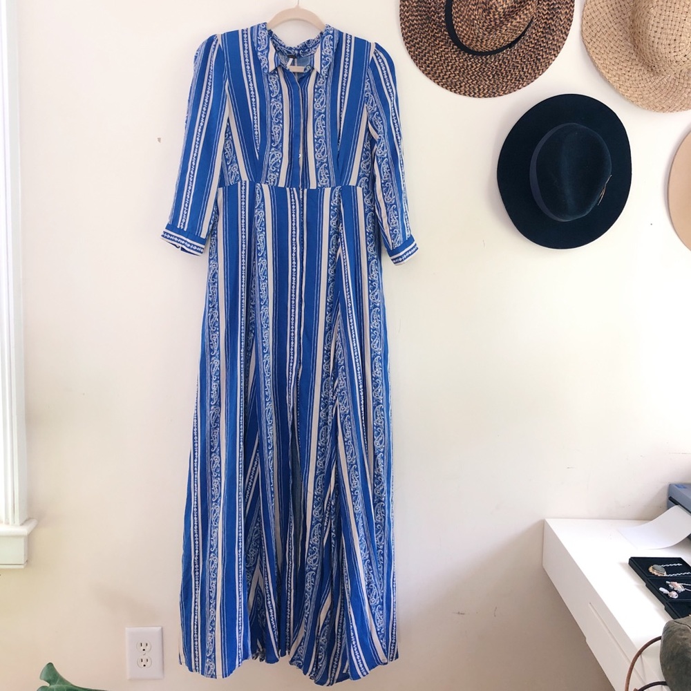 Free People Striped/Paisley Maxi Dress size 4